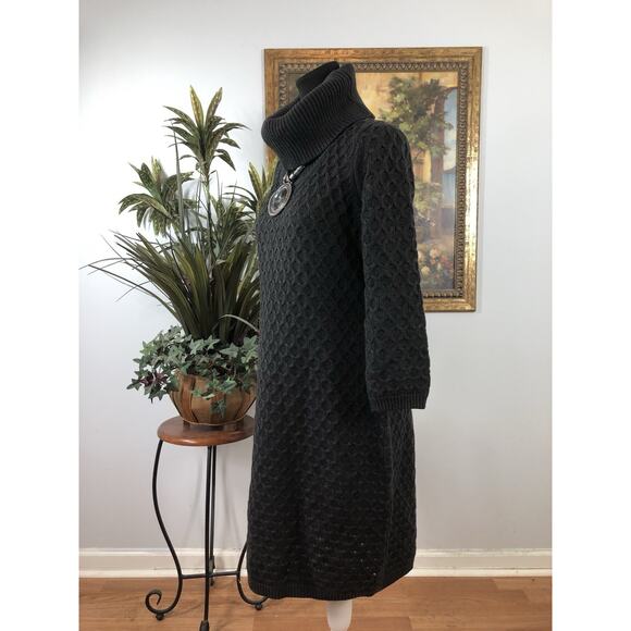 Calvin Klein Women Sweater Dress LG Long Sleeve Pullover Knit Y2K Minimalist - Picture 5 of 11